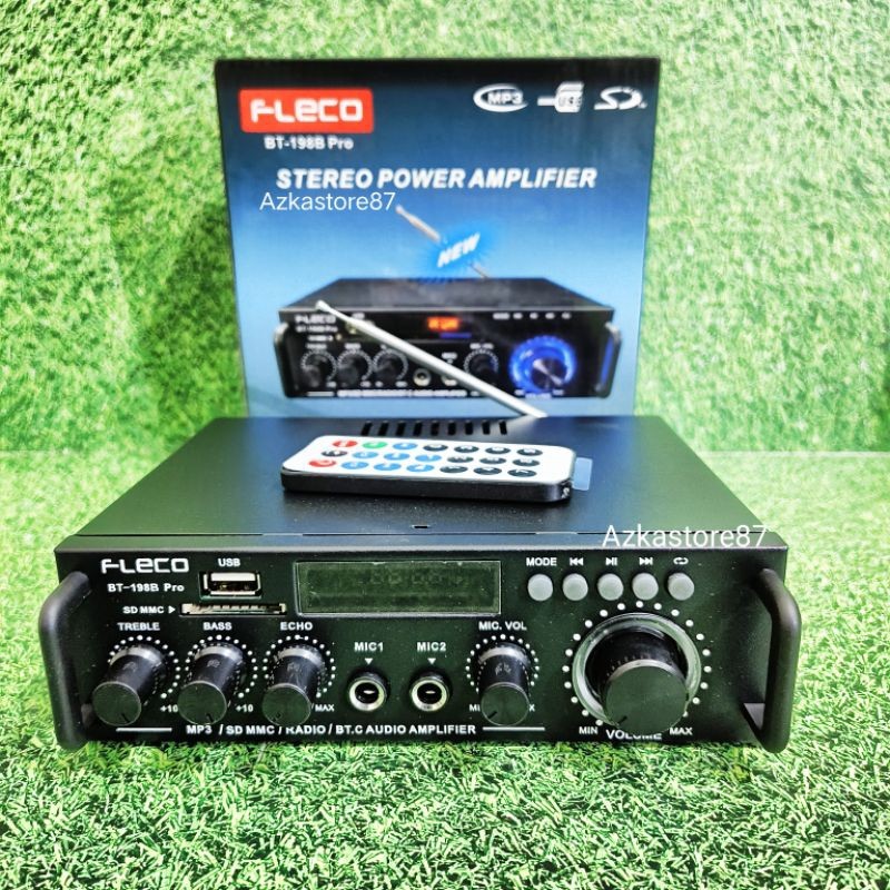 BISA COD Amplifier fleco 198B pro amplifier bluetooth terbaru amplifier karaoke  amplifier fleco