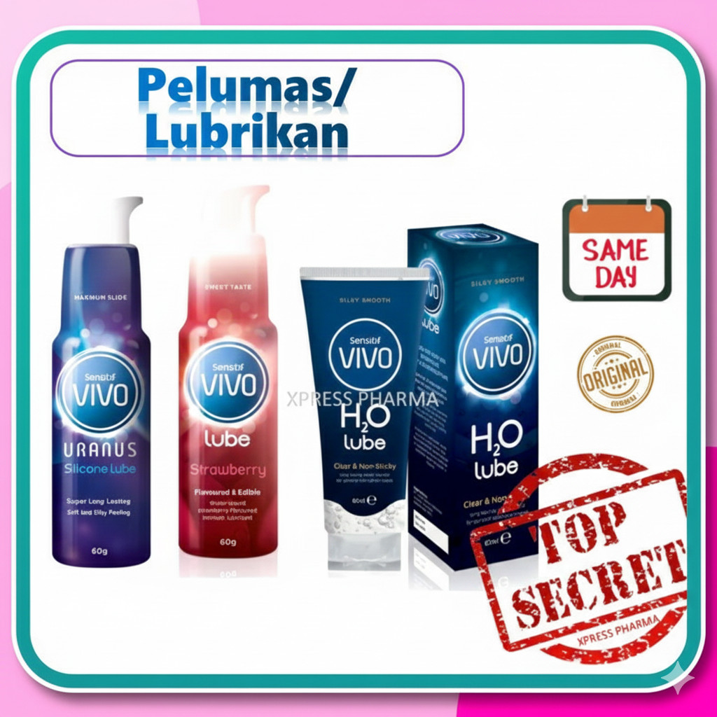 HS Vivo Pelumas lubrikan Sensitif Pelicin Lube H20 KondomFiesta Vigel Silicon 60 g Pv