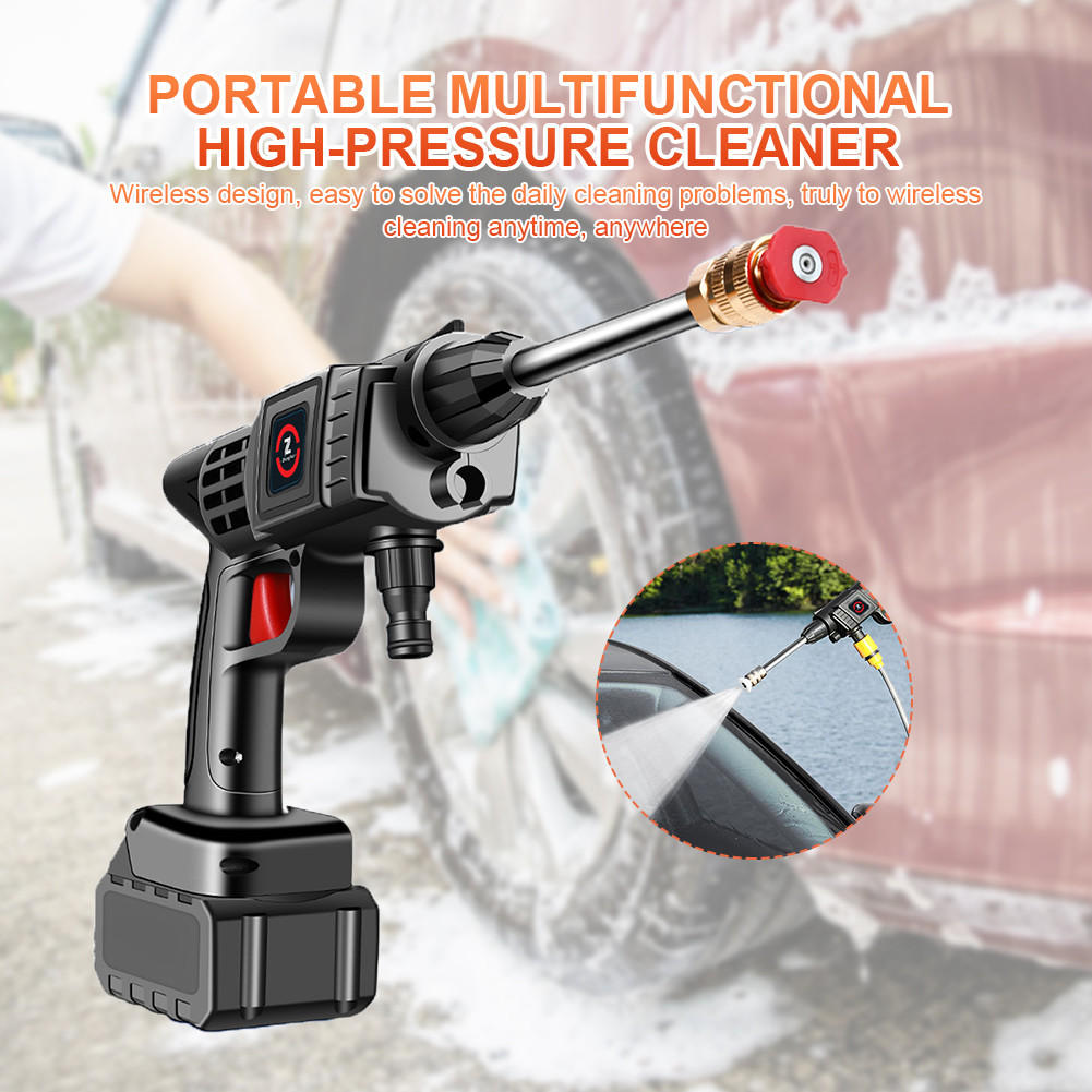 Cordless Electric High Pressure Washer 50BAR High Pressure Cleaner Washer 100W Lithium Battery Washe