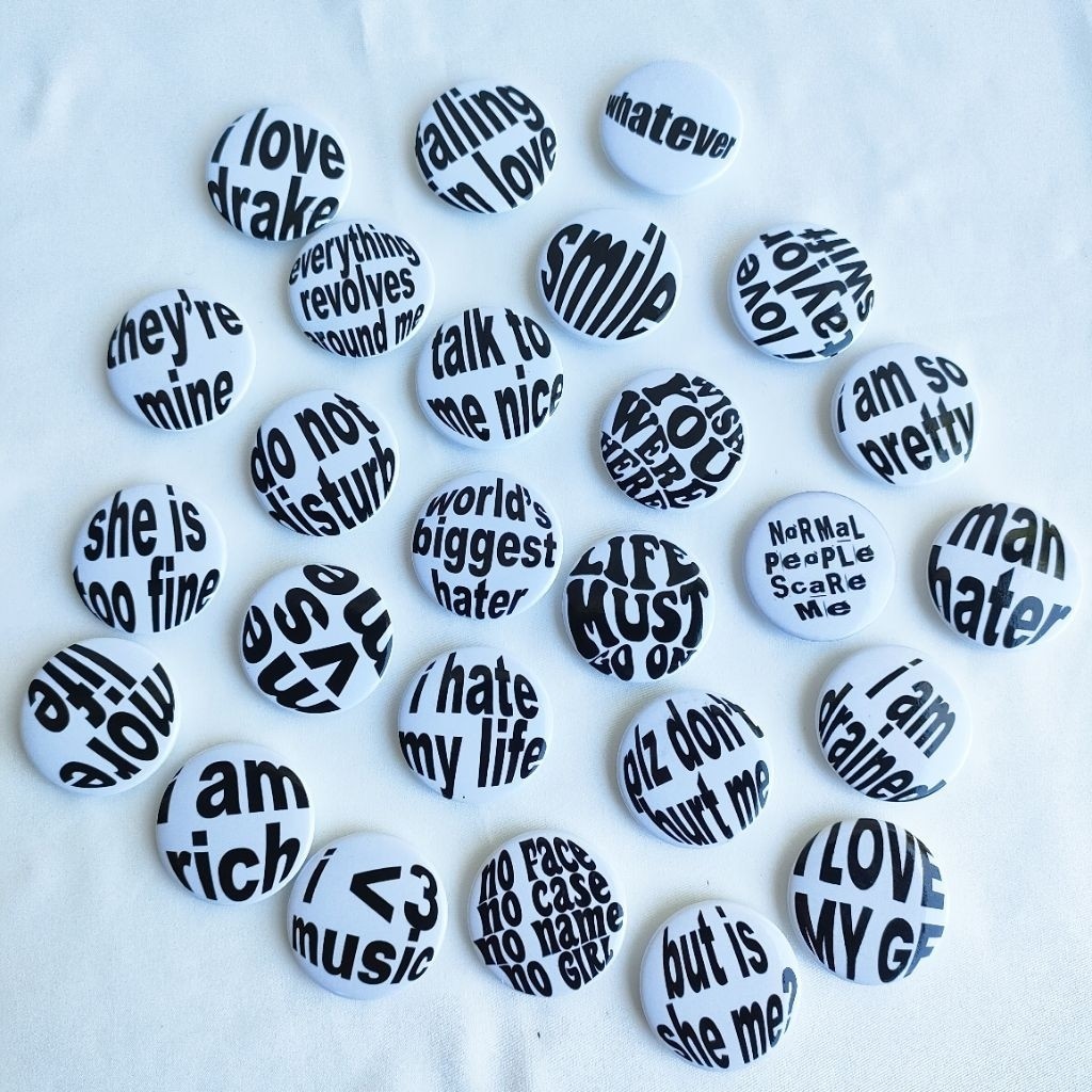 YAYANG 44 DA 44 Y2K PIN BUTTON GLOSSY | bag accessories y2k core bros | 44mm | aesthetic