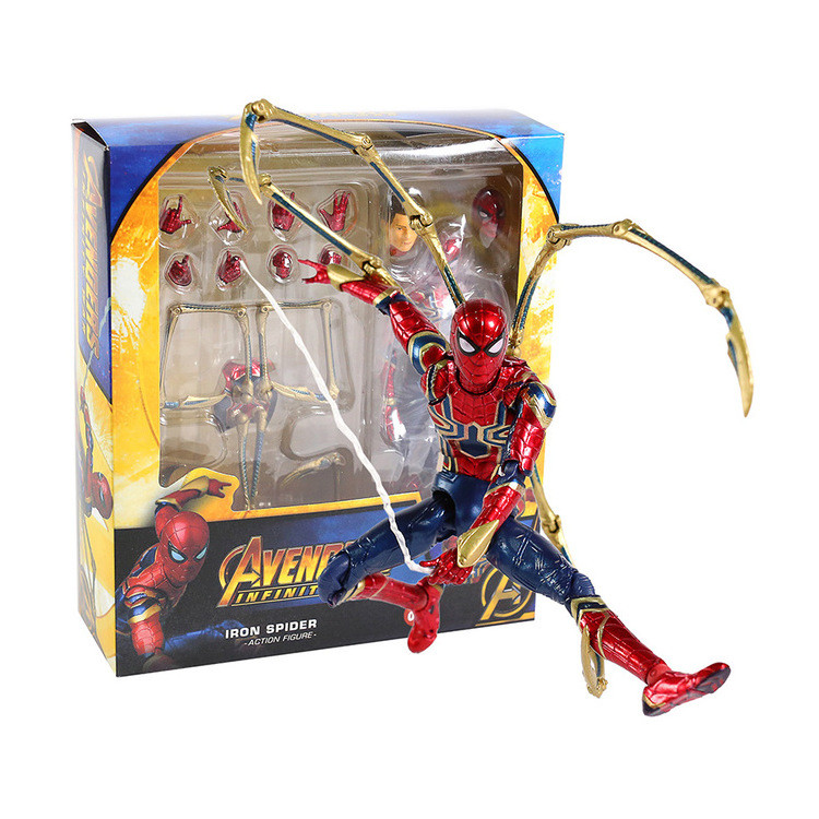 Marvel Iron Spider Mafex 081 PVC Joints Movable Figure Model Toys 14cm