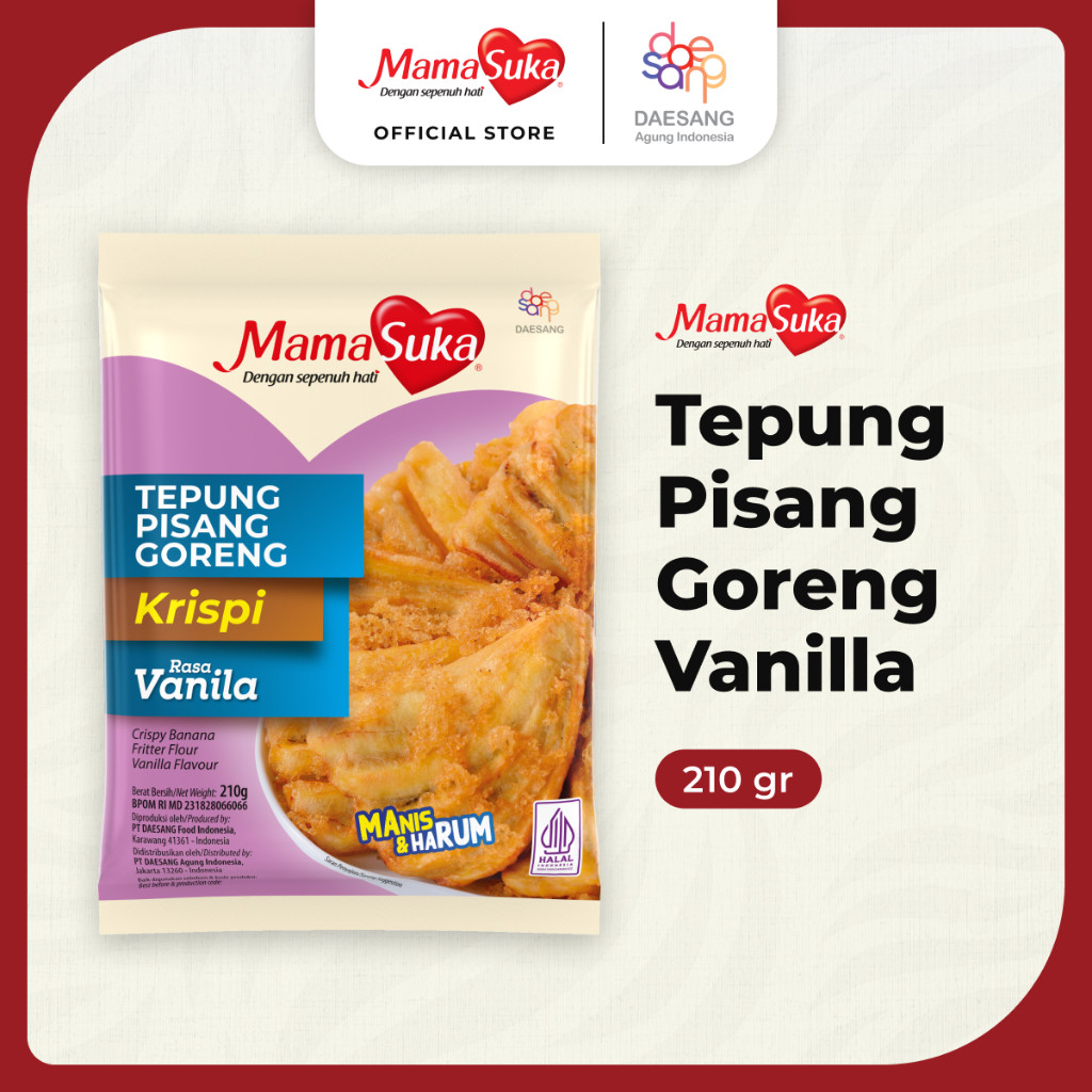 MamaSuka - Tepung Pisang Goreng Vanila 210 gr