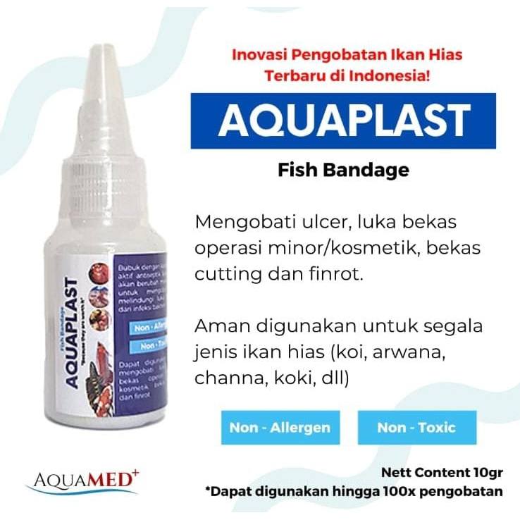 AQUAPLAST Fish Bandage 10gr Obat Luka Ikan Koi Arwana Channa Jamur Bakteri