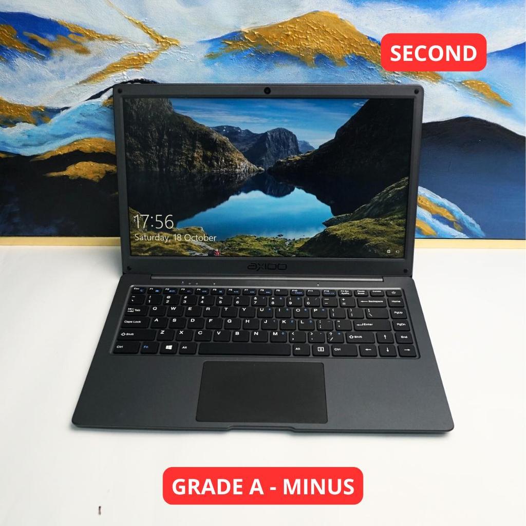 AXIOO MYBOOK-14E CELERON N4000 4 GB (14") GRADE A - MINUS LAPTOP SECOND ORIGINAL SINAR MUTIARA CELL