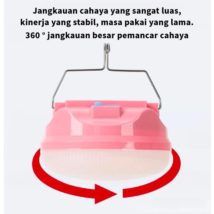 Lampu Tenda Lampu Camping Emergency Gantung Bentuk UFO Solar Panel Lampu Camping Outdoor Gantung Lam