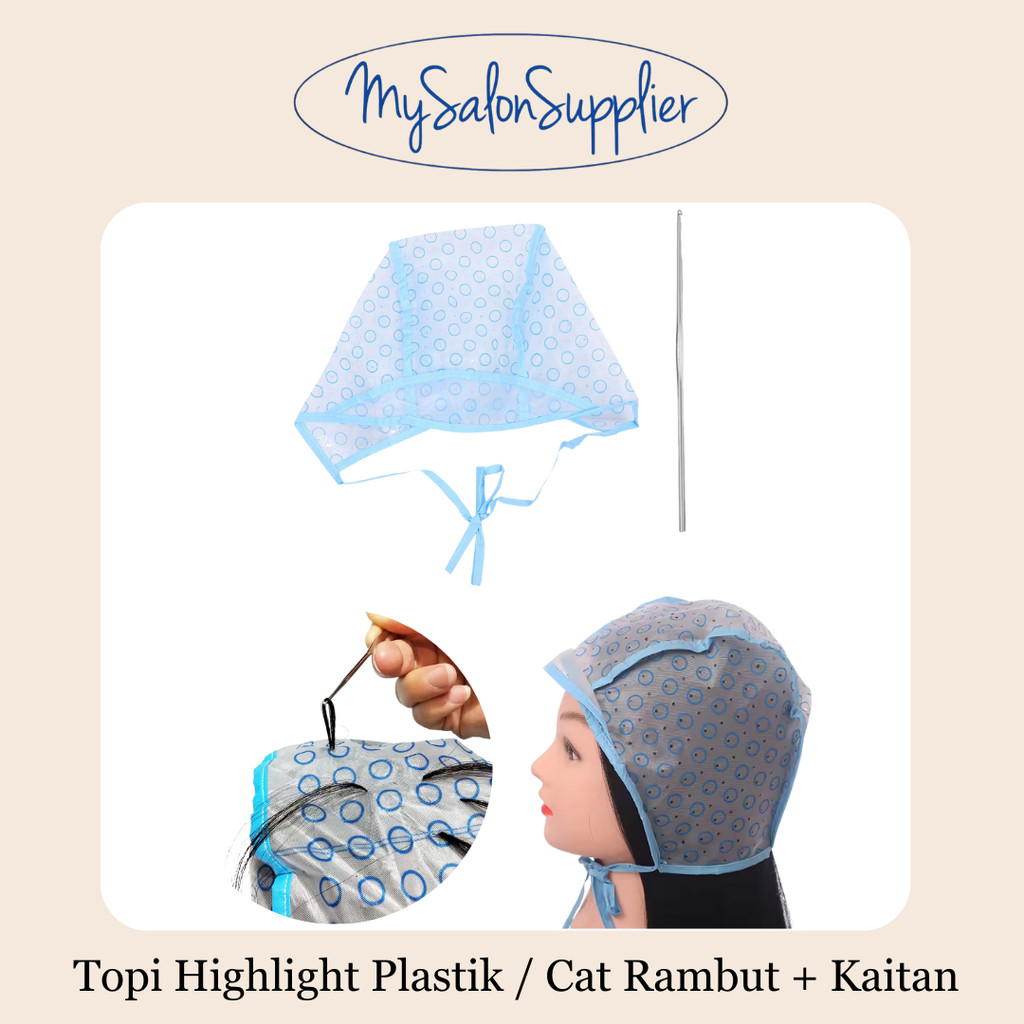 Topi Highlight PLASTIK / Cat Rambut + Kaitan