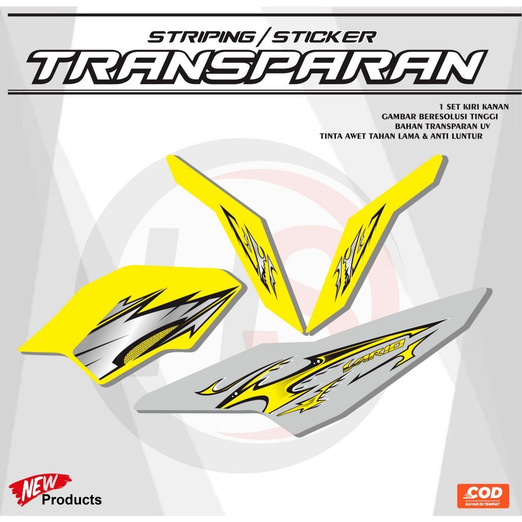 COD / STICKER STRIPING TRANSPARAN MOTOR HONDA VARIO 160 MOTIF VARIASI VIETNAM STYLE H1 VARIASI