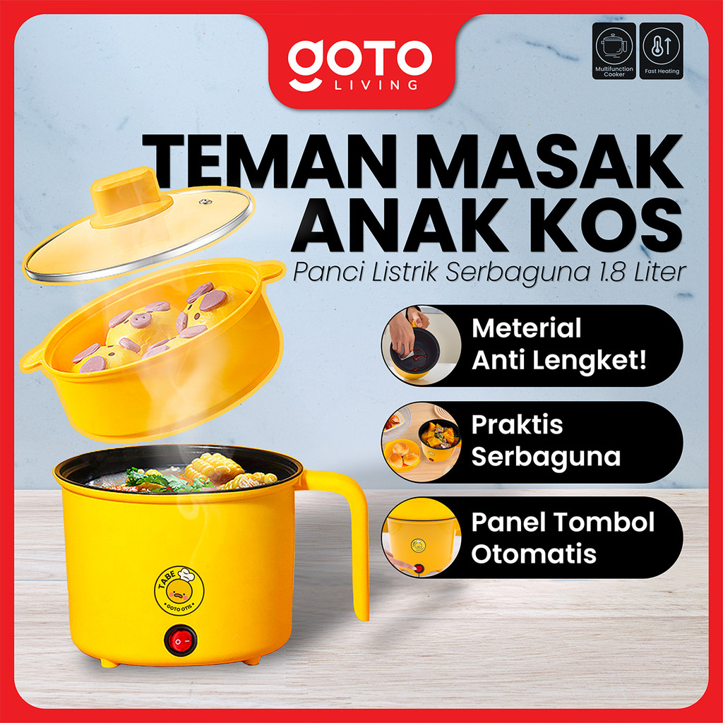 Goto Otis Panci Listrik Multifungsi Fry Pan Elektrik Anti Lengket