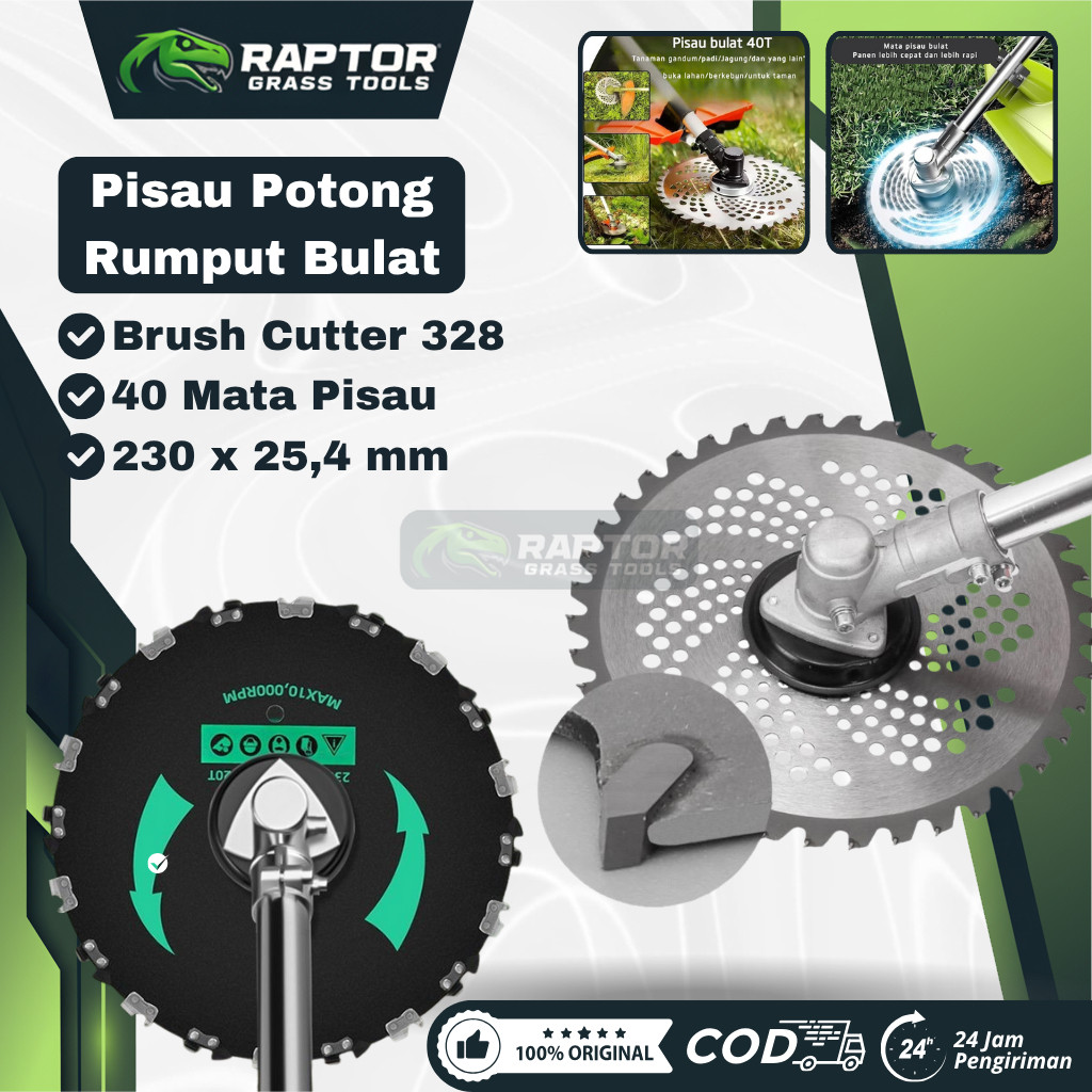 RAPTORGT Mesin Potong Rumput Bulat Gerigi 20T & 40TSaw Disc Mata Pisau Mesin Potong Rumput Bulat /23