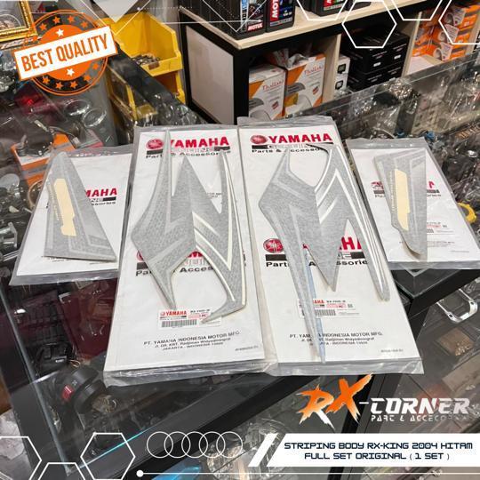 GRAPHIC LIST BODY STRIPING POLET RX KING 2004 HITAM SET ORIGINAL