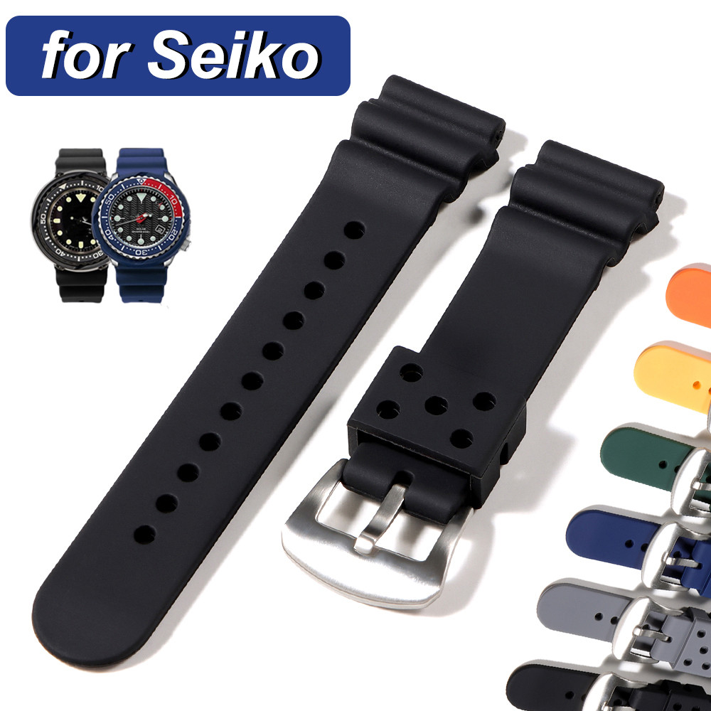 20mm 22mm Wat Band for Seiko Prospex SRP777J1 Waterproof ving Silicone Bracelet for Seiko No.5 SKX00