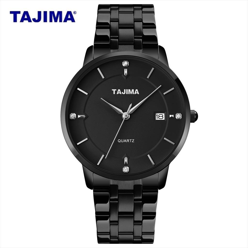 Jam Tangan Pria Tajima Analog Date 9209 Tahan Air Stainless Steel Original
