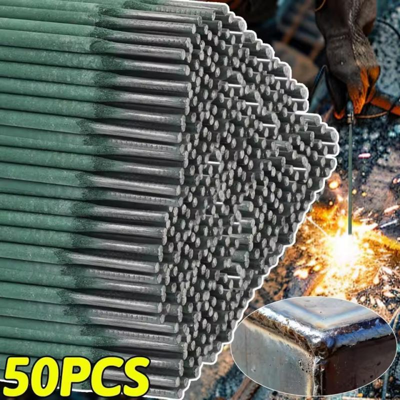 10-50Pcs Batang Las Baja Karbon Hijau Elektrik Solder Titik Leleh Rendah Elektroda Berlapis Solder T