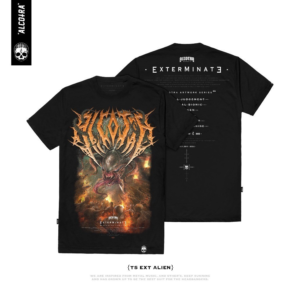 ALCOTRA BALI Original // ALCOTRA BAJU KAOS // TS EXT ALIEN // T-SHIRT EXTERMINATE ALIEN // KAOS ALCO