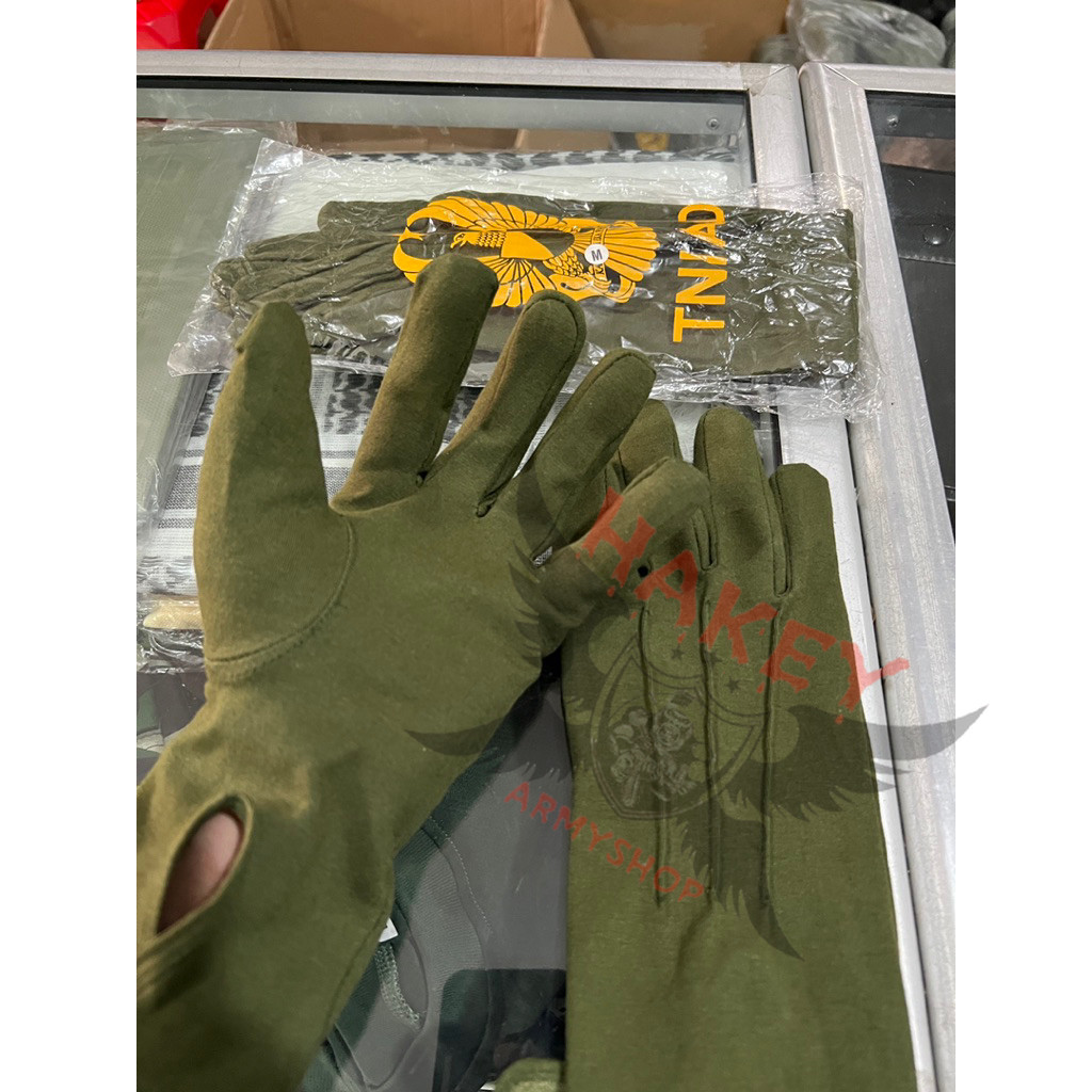 Sarung Tangan Upacra Tni Katun Spandex Original Pembagian 2025 Hijau