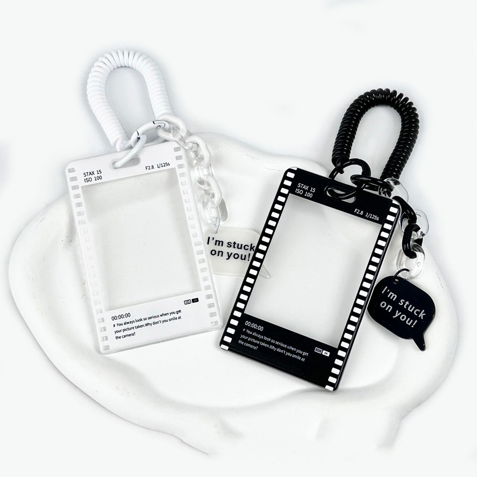Film transparent card holder student business card case protector