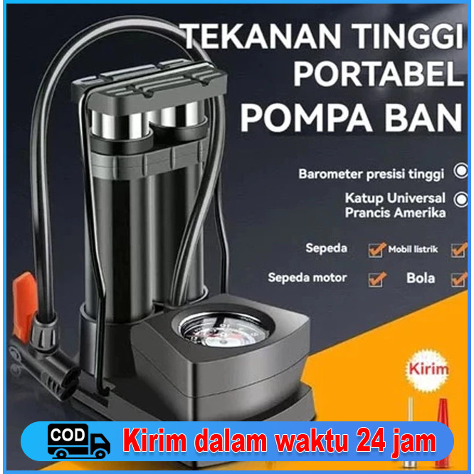 Pompa Angin Kaki/Pompa Kaki/Pompa Ban Mini Foot Pump Portable High Pressure Pompa Angin Kaki Untuk b