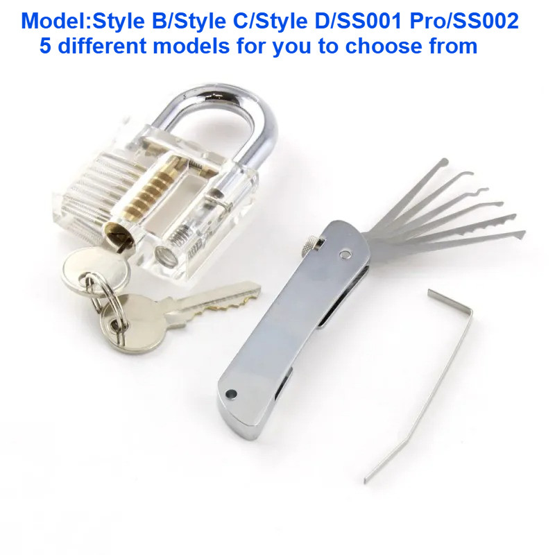 Lishi Lock Picking SS001 SS002 2 in1 Locksmith Tools Master Key Decoder Micha Jack Lock Picking Set 