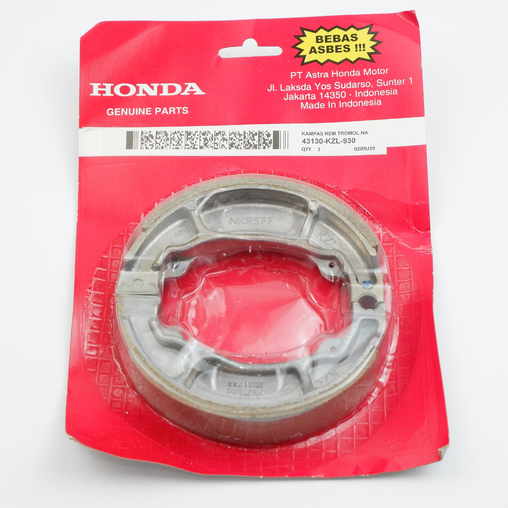 kampas rem depan beat deluxe - kampas rem depan honda beat esp, spacy KZL ISI 5 PCS original