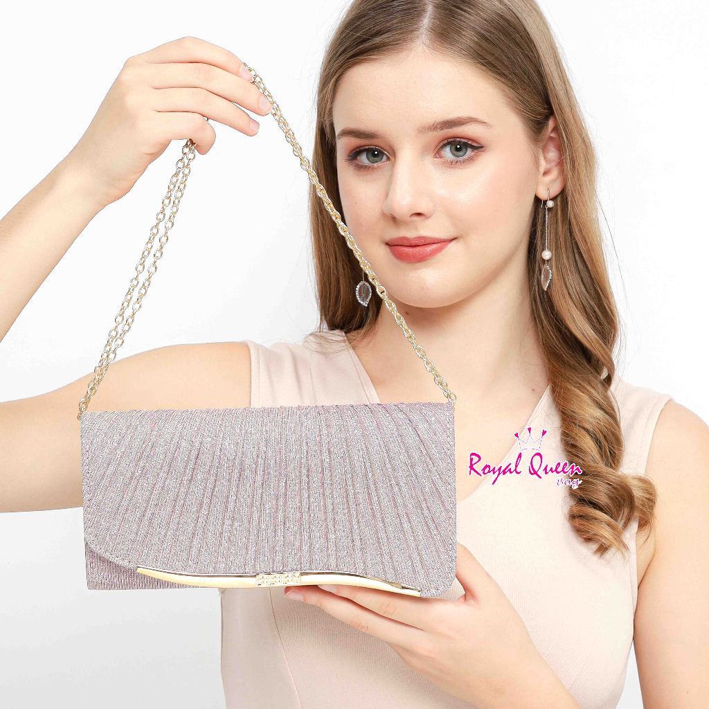 Clutch Pesta Wanita 317 Tas Kondangan Glitter Premium