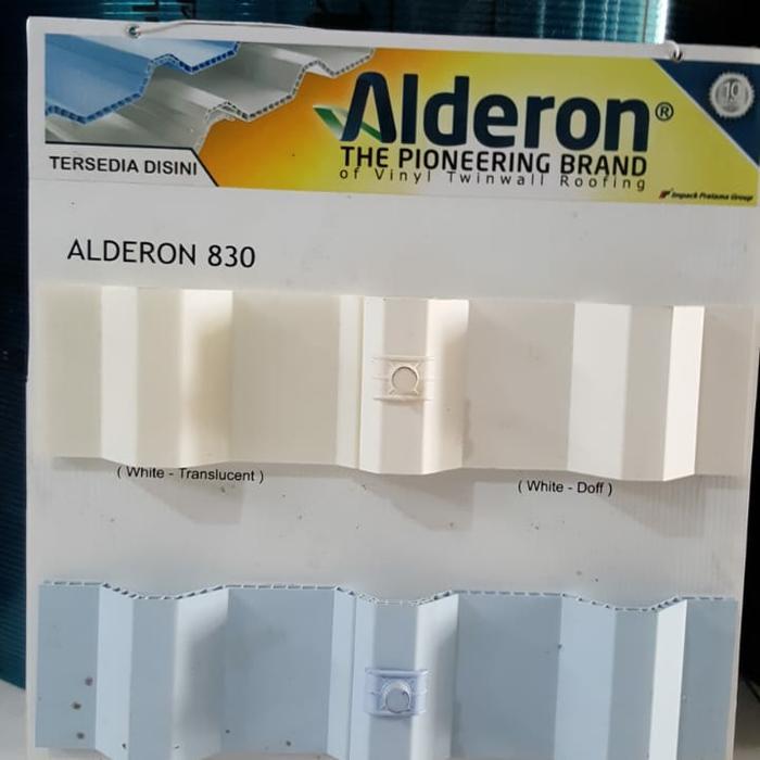 promo  -Atap uPVC Alderon - 830 10 mm (Warna Semi Transparan / Translucent)