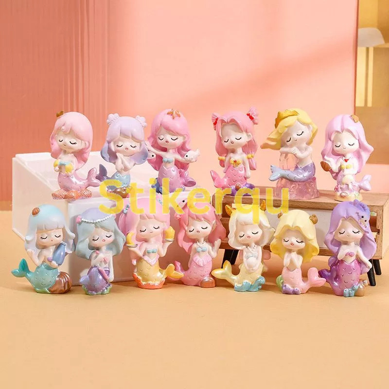 Sq-Blind box Action Figure Twelve Zodiac/pajangan Blind box mermaid girls /12 zodiak figure