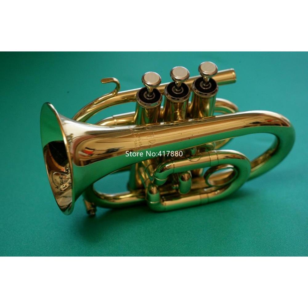Jupiter JPT416 Bb Pocket Trumpet Gold Brass Musical trument With Case