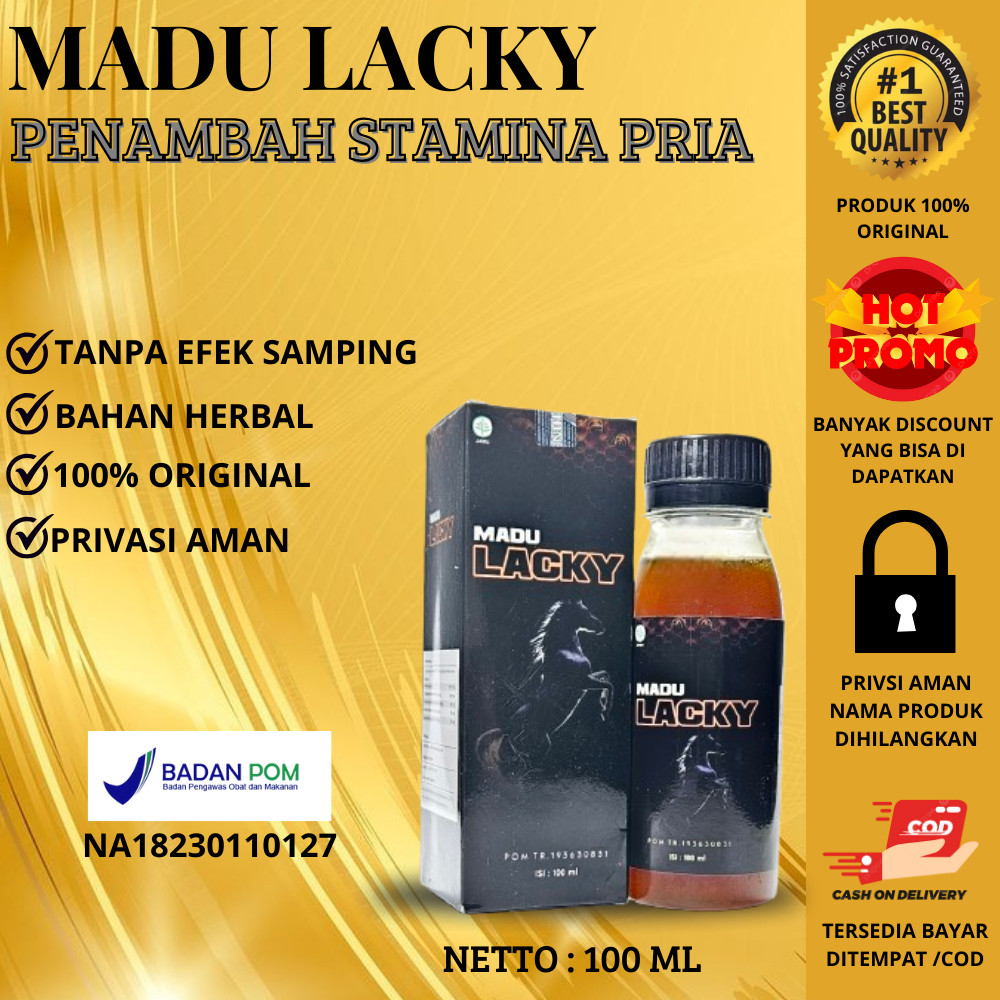 MADU LACKY HERBAL MADU KUAT membantu menjaga stamina BPOM & HALAL