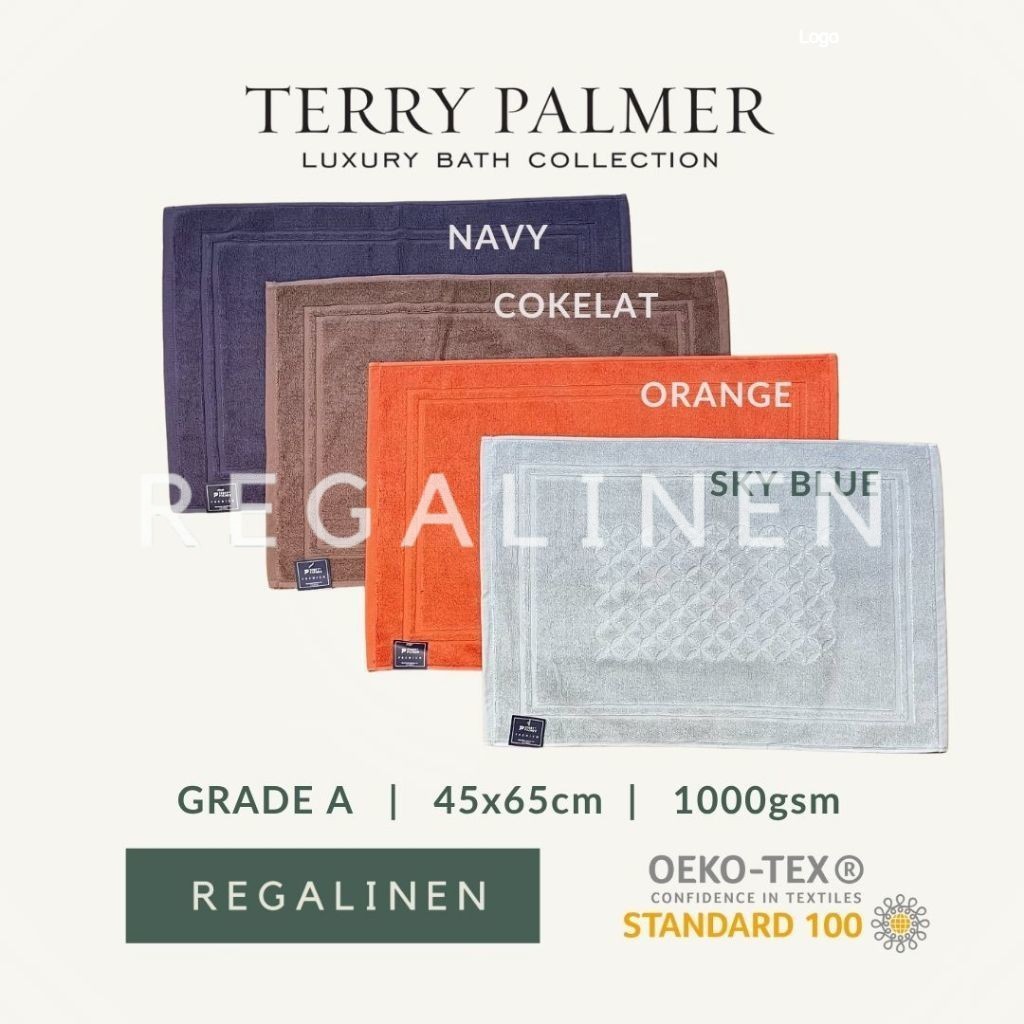 Keset Terry Palmer Premium 45x65cm Handuk Kaki Katun Tebal 1000gsm Home Sweet Home HSH Hotel Polos B