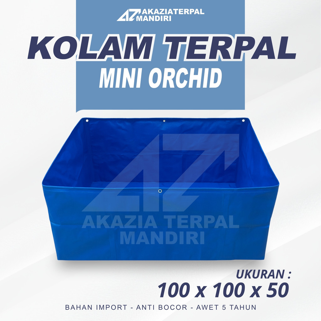 Kolam Terpal Orchid Semi Karet Ukuran 100x100x50  Kolam Terpal Untuk Ikan Kecil lele nila guppy