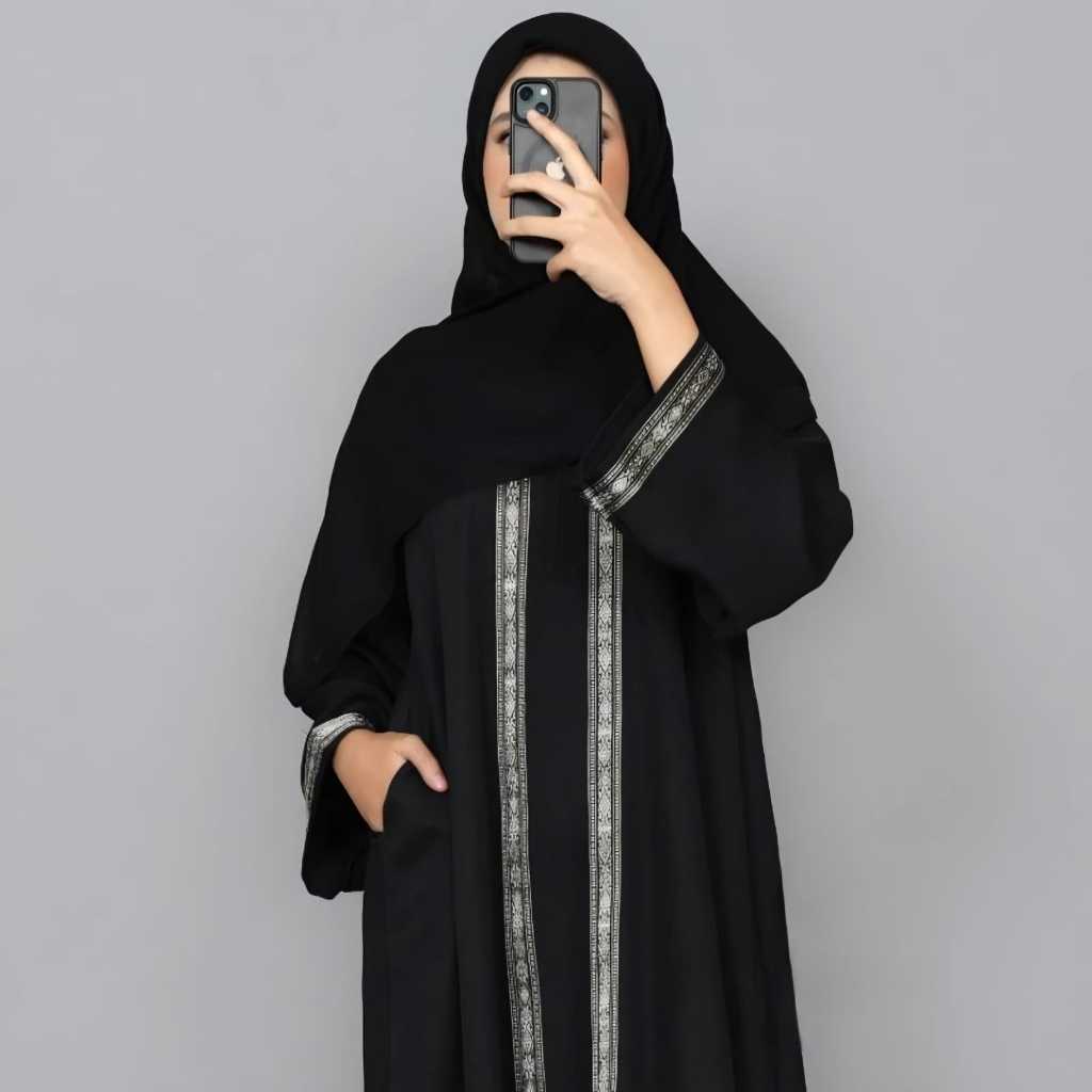 Baju Gamis Abaya Terbaru 2026 Wanita Kekinian Import Dengan Renda Bordir Mewah untuk Pesta dan Konda