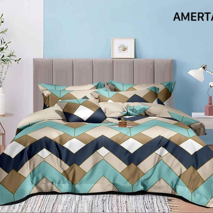 PROMO  AMERTA Bedcover Set Motif Terbaru Aesthetic Bedcover Ukuran 180x200 160x200 120x200 Bahan Pol