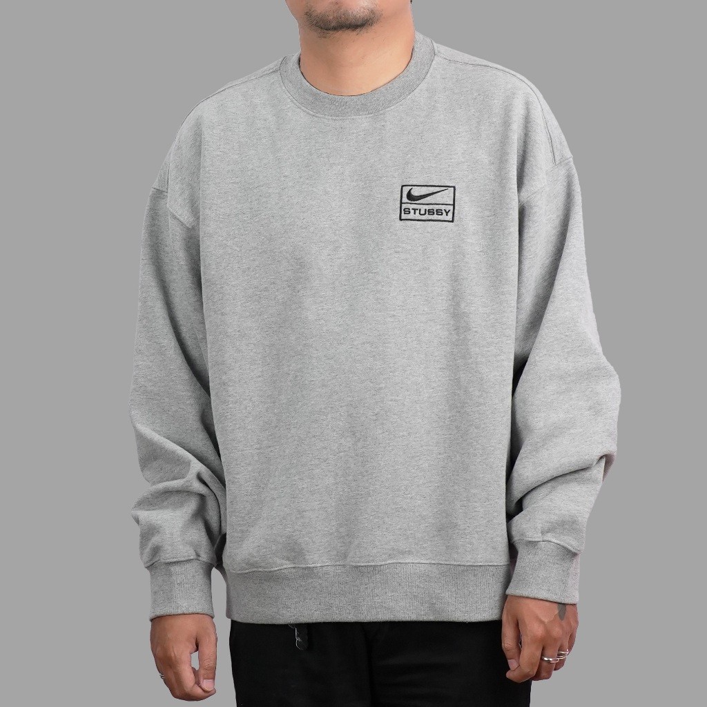 Nike X Stussy Dark Grey Fleece Crewneck Unisex