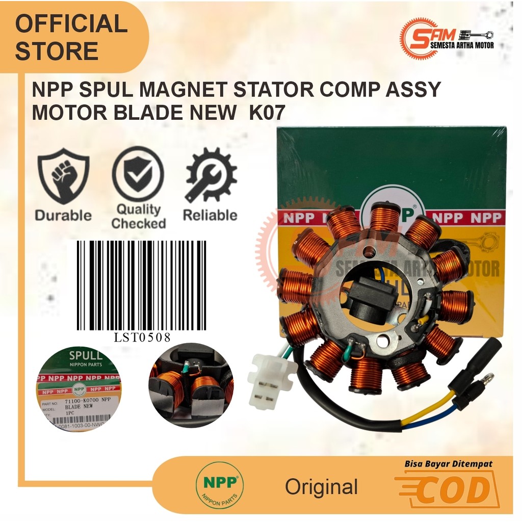 NPP Spul Blade New 125 FI Stator Comp Assy K07 Spull Magnet Pulser Motor Honda