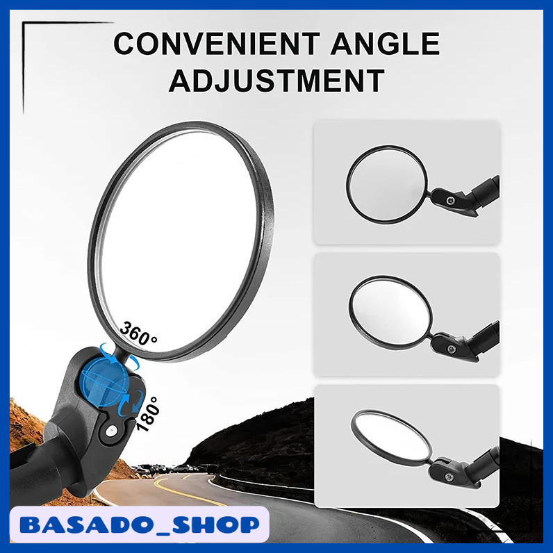 Kaca Spion Sepeda Bike Rearview Mirror Foldable Convex 1 Pair - YT05