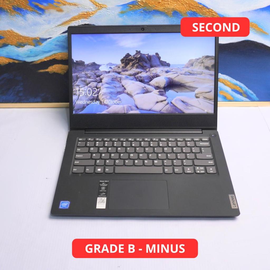 LENOVO 81WH PENTIUM SILVER N5030 8 GB (14") GRADE B - MINUS LAPTOP SECOND ORIGINAL SINAR MUTIARA CEL