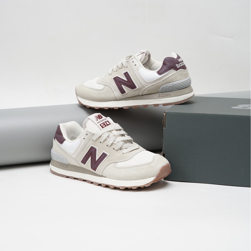 New Balance 574 Moonbeam Burgundy