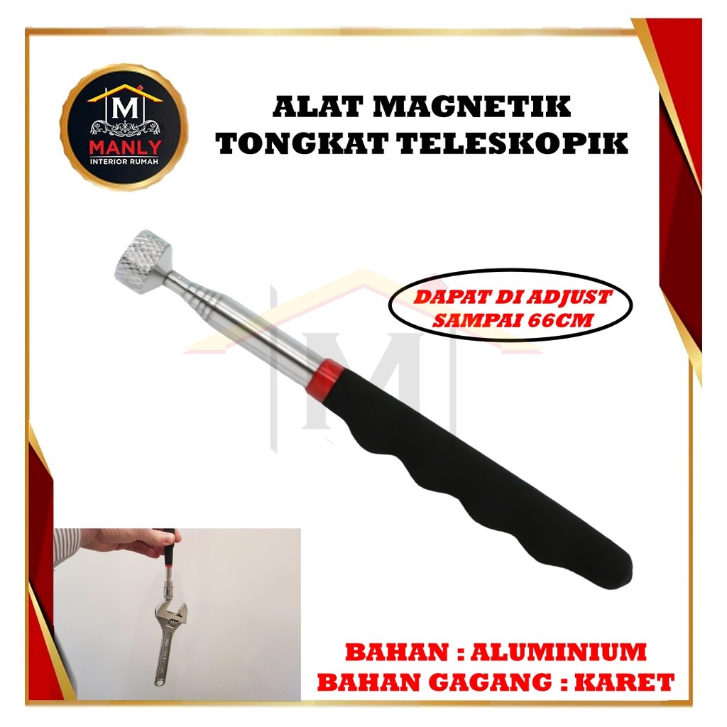 Tongkat Stik Magnet Stik Tongkat Magnet Lampu Teleskopik Stick Magnet Tongkat Magnet Panjang