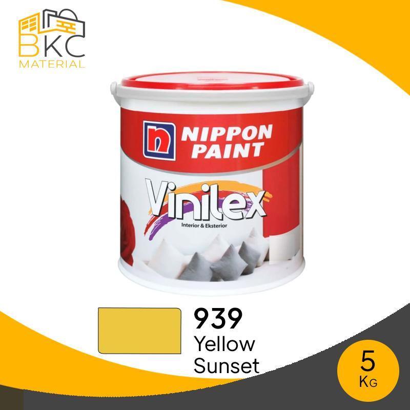 Cat Tembok NIPPON PAINT Vinilex Interior dan Eksterior 939 Yellow Sunset 5 kg (Galon)
