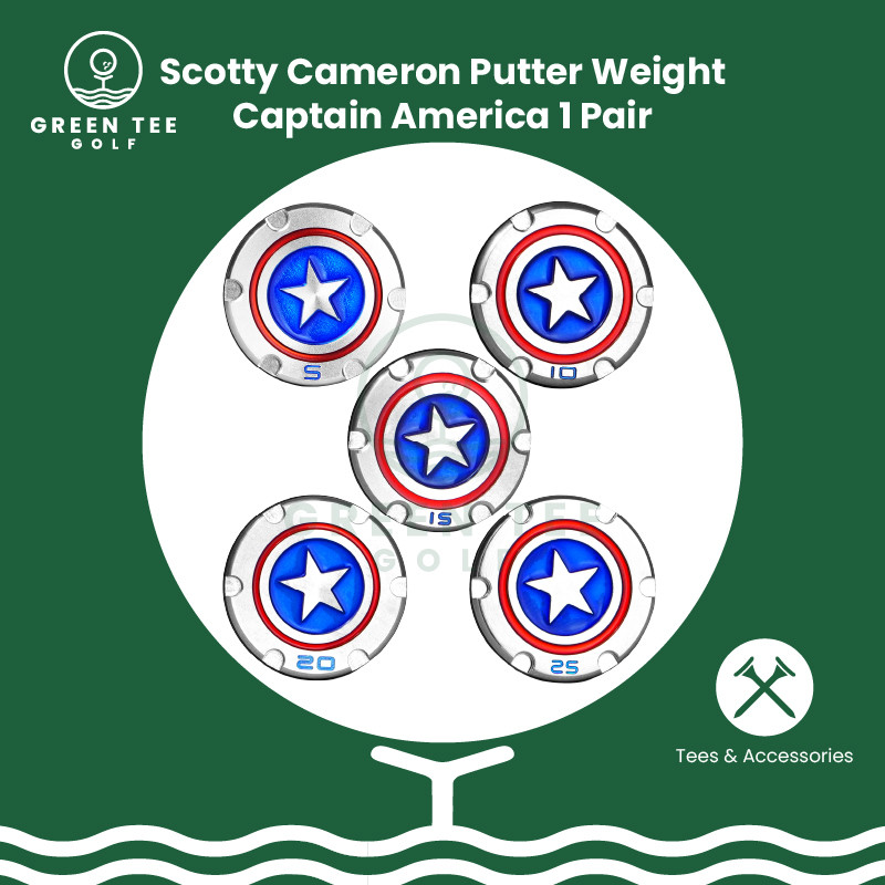 Golf Scotty Cameron Putter Weight Captain America 1 Pair Pemberat Putter Scotty Cameron