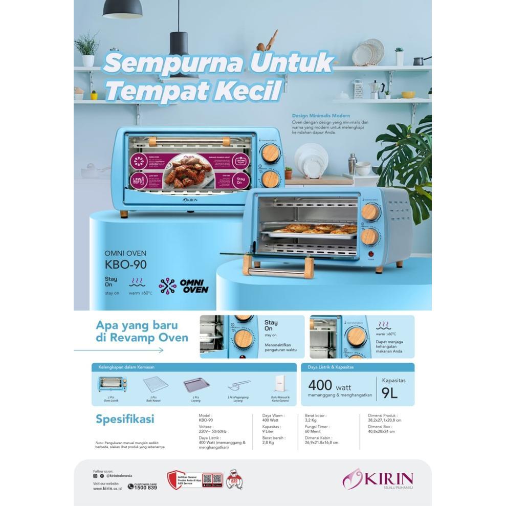 Oven Listrik Kirin Low Watt Oven KBO 90 Blue