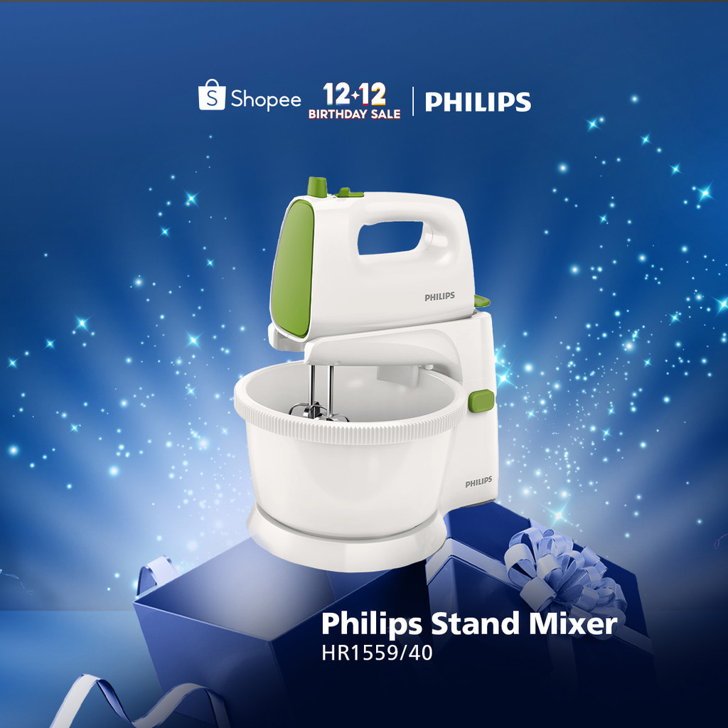 Mixer Philips -  2 Liter -  HR1559/40 - Stand Mixer -  Mikser Philips -Mixer Pencampur - Mixer Kue -