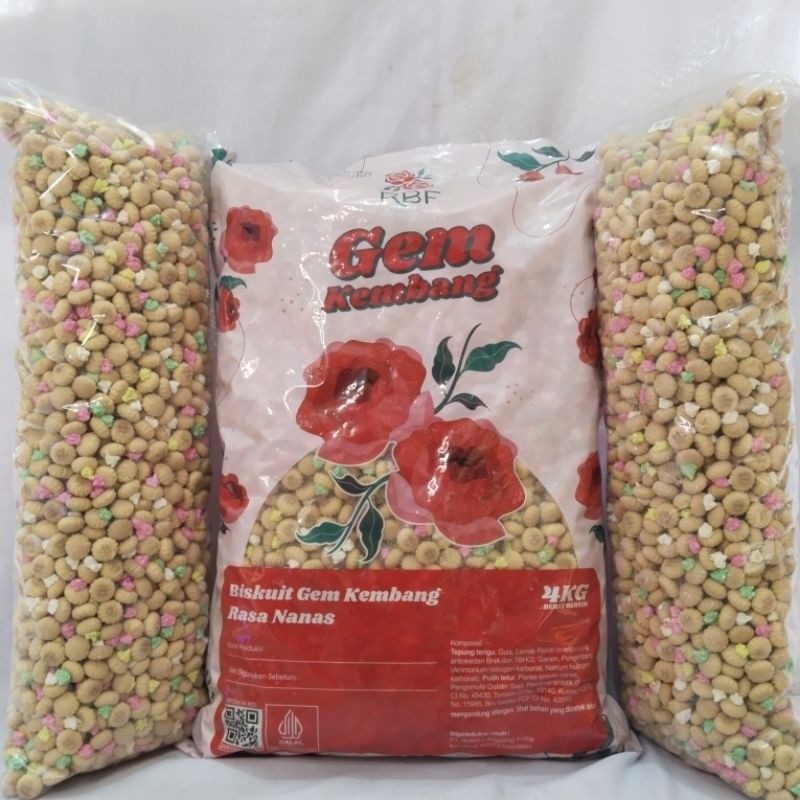 Biskuit GemRose 4kg / Kue Monas gula warna warni