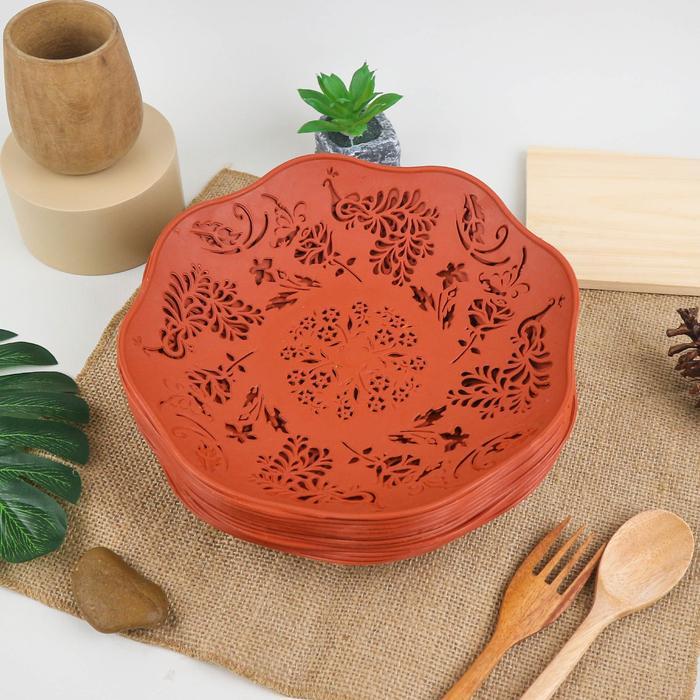 Piring Rotan Plastik Buah Bunga - Piring Plastik Rotan - DD - Bunga