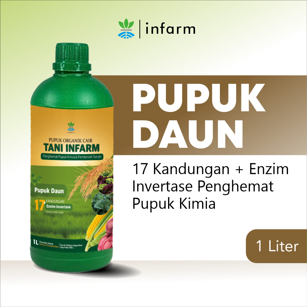 INFARM - Pupuk Organik Cair Sayuran 1L Pupuk Tanaman Sayuran Pupuk Padi Jagung Nutrisi Tanaman Sayur