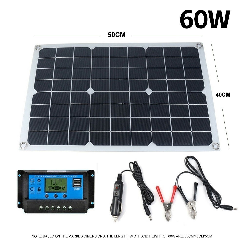 Bakulkuterjangkau Panel Surya 60W/100W Panel Tenaga Surya Polikristalin Kit Tenaga Surya Fleksibel