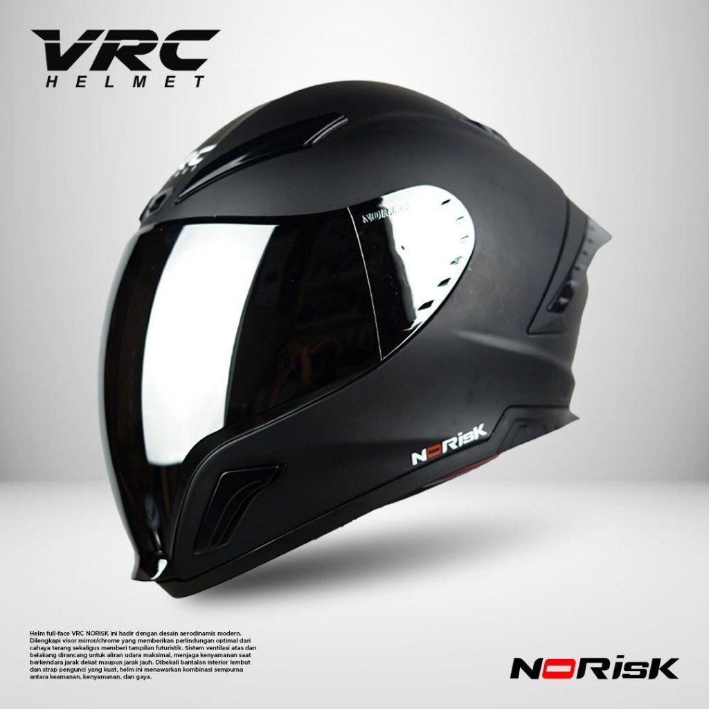 Helm Vrc Platinum Full Face Model Agv Vrc Original SNI Hitam Doff Helm Fullface SNI