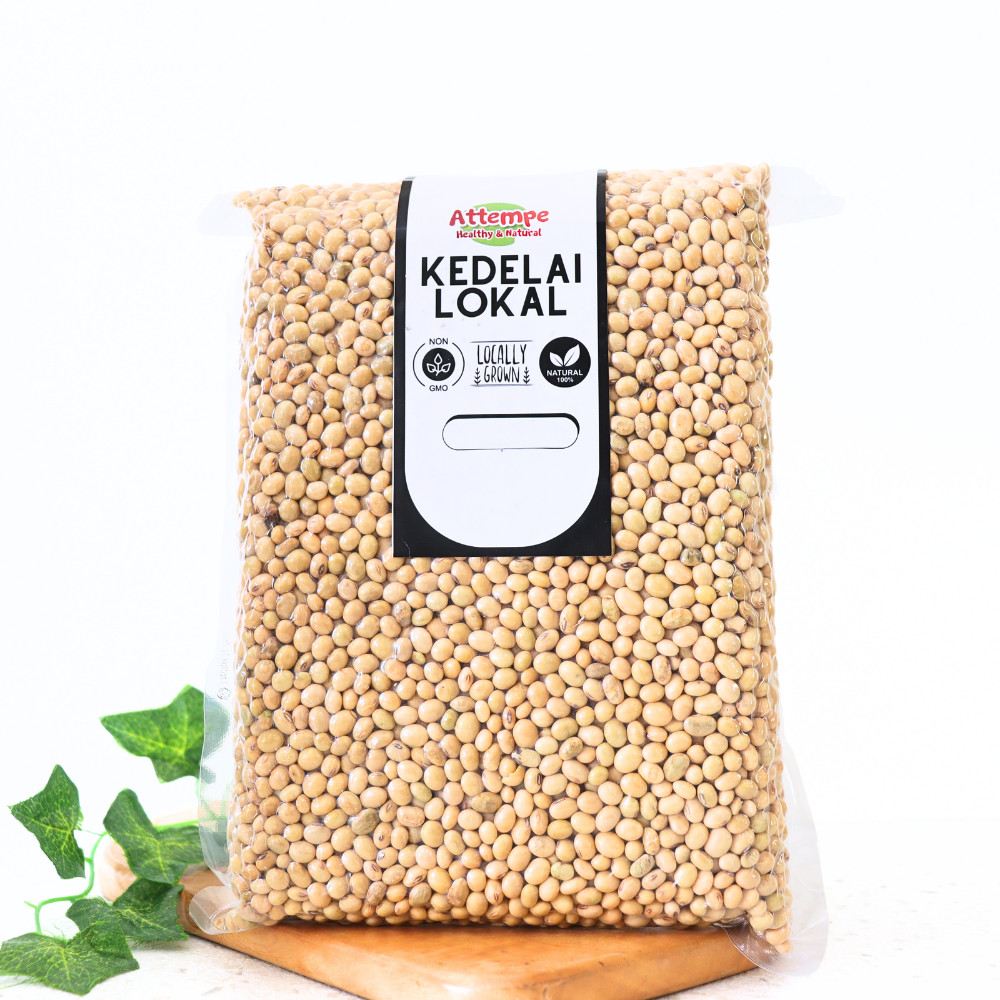 1KG Kacang Kedelai Lokal Organik Soybean NON-GMO - Attempe