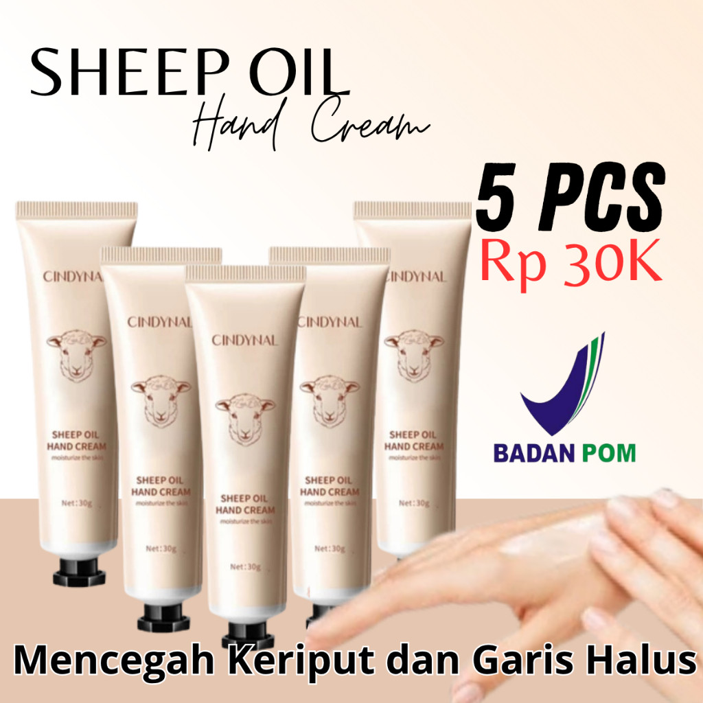 Cindynal Hand Cream Sheep Oil - Lotion tangan untuk kulit kering