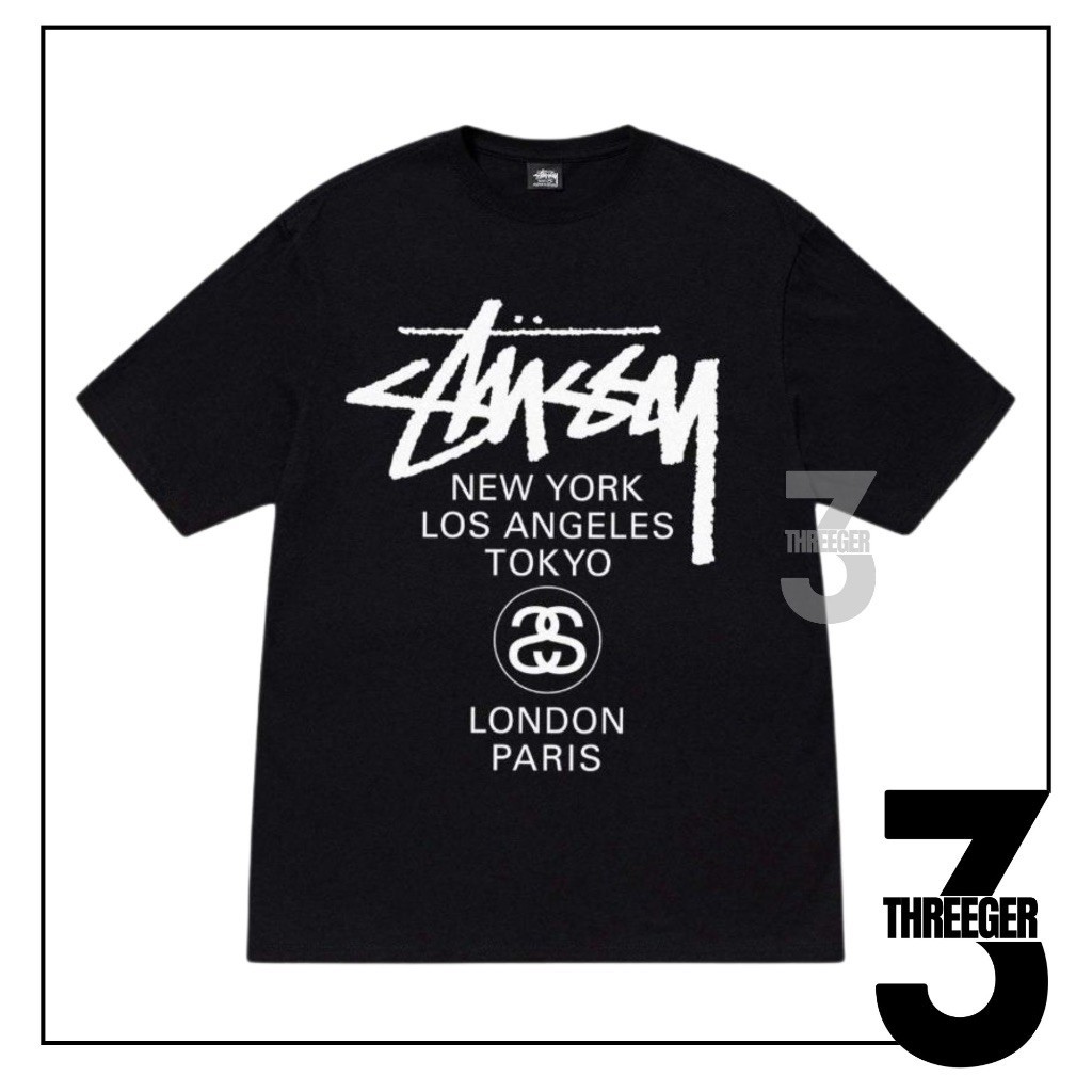 (COD) Stussy World Tour Tee Black Original Authentic